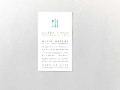 Los Angeles Skyline ---Letterpress Menu Card