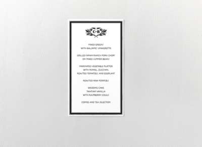 Marquee: Menu Card