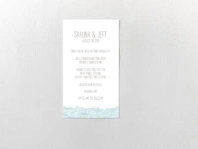 Seagulls---Letterpress Menu Card