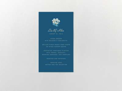 Secret Garden: Menu Card