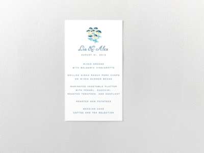 Secret Garden: Menu Card
