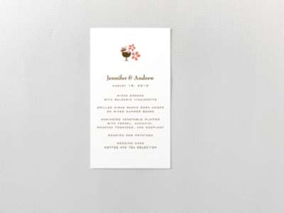 Visit Hawaii ---Letterpress Menu Card