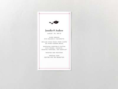 Visit London Menu Card