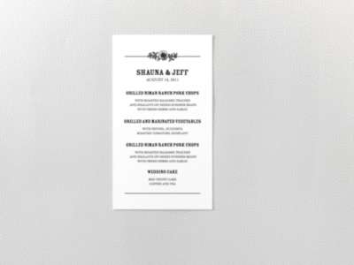 Wildwood---Letterpress Menu Card