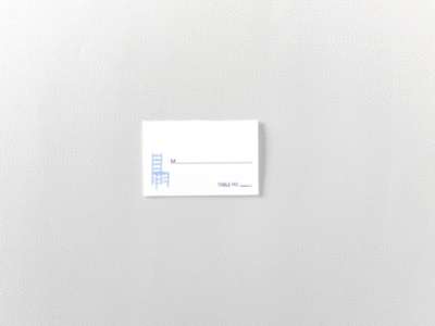 Boston Skyline---Letterpress Place Card
