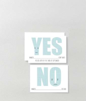 Big Day---Letterpress RSVP Card