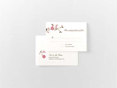 Cherry Blossom---RSVP Card
