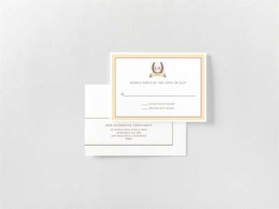 Elegant Equestrian---RSVP Card