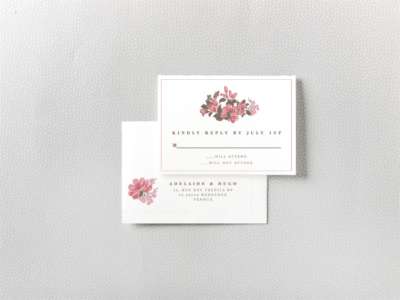 English Rose: RSVP Card