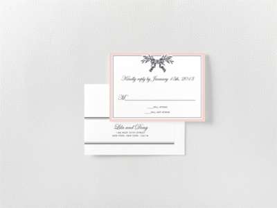 French Bow---RSVP Card