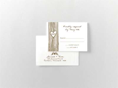 Home Sweet Home---Letterpress RSVP Card