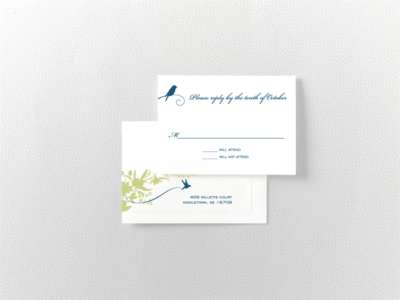 L'Oiseau---Letterpress RSVP Card