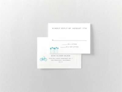 Los Angeles Skyline---Letterpress RSVP Card