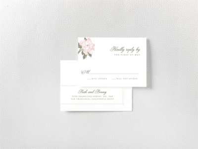 Romantic Garden RSVP Card