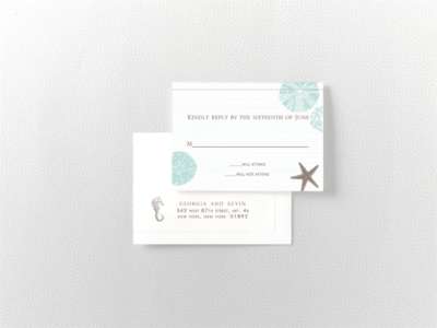 Seashore---Letterpress RSVP Card