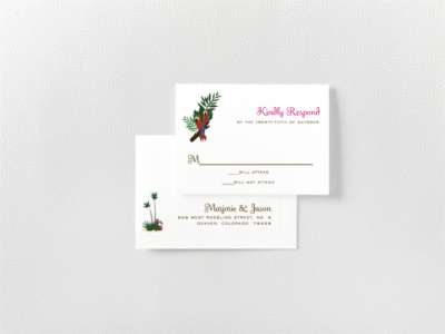 Tropical Paradise---Digital RSVP Card