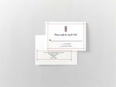 Visit London Letterpress RSVP Card