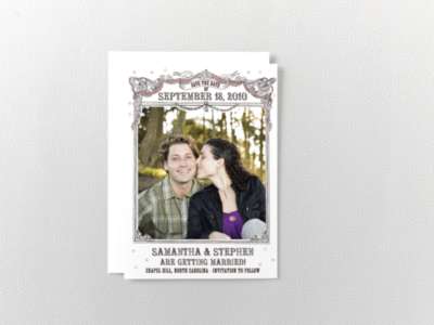 Baroque Frame Photo Save the Date