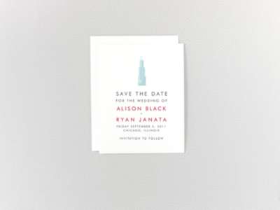 Chicago Skyline: Save the Date