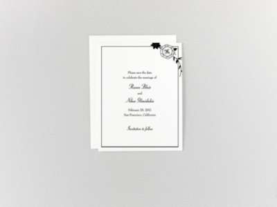 French Deco---Letterpress Save the Date