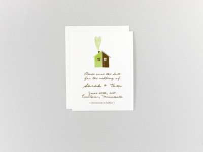 Home Sweet Home---Letterpress Save the Date