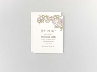 Nouveau Peonies---Save the Date