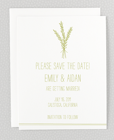 Tuscany---Letterpress Save the Date