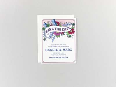 Vintage Tattoo---Save the Date