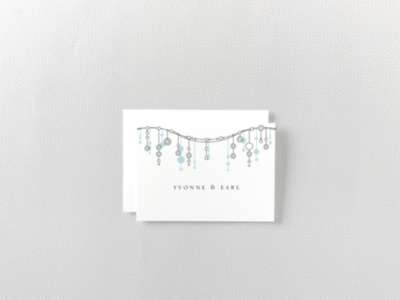 Chandelier: Letterpress Folded Note Card