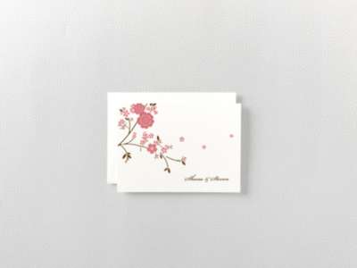 Cherry Blossom---Folded Note Card