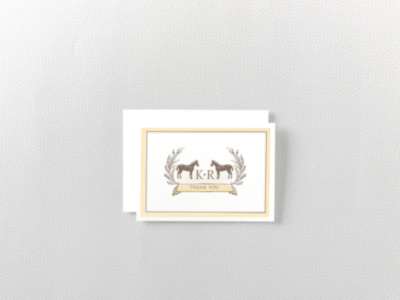 Elegant Equestrian---Folded Note Card
