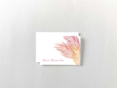 Feathers: Folded Note Card