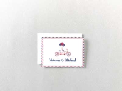 French Bicycle: Folded Note Card