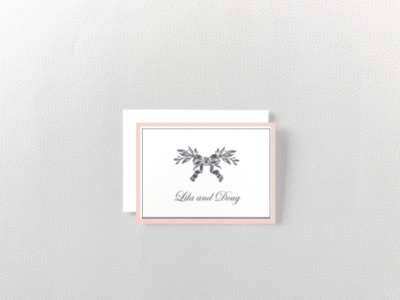 French Bow---Folded Note Card