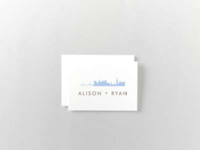 New York City Skyline: Folded Note Card