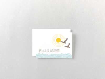 Seagulls: Folded Note Card