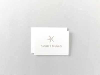 Seashore---Letterpress Folded Note Card