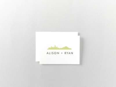 Seattle Skyline: Folded Note Card