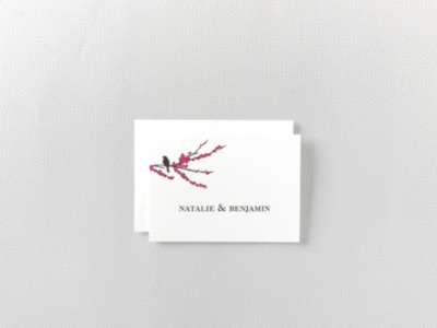 Sparrows---Letterpress Folded Note Card