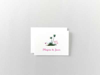 Tropical Paradise---Digital Folded Note Card