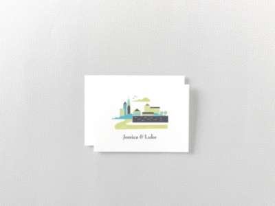 Visit Philadelphia---Folded Note Card