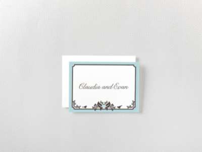 Woodland Damask: Folded Note Card