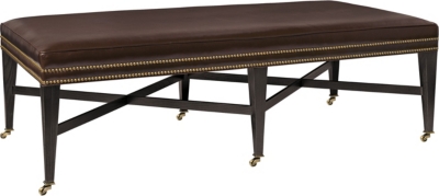 <Bexley Cocktail Ottoman with Upholstered Top