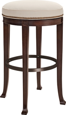 Newbury Swivel Backless Bar Stool