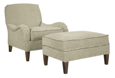 Emory Made To Measure Ottoman with Exposed Legs