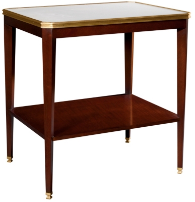 Austell Side Table With White Onyx Stone Top