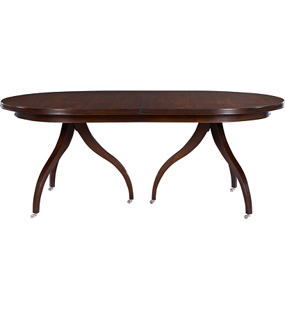 Ingold Oval Expansion Top Mahogany Ingold 3 Leg Pedestal Base