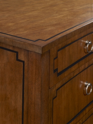 Artisan Curved Front Chest w/Drawer Overlay - Mah