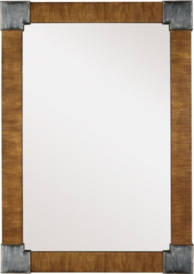 <Fennell Mirror with Clear Mirror - Mahogany