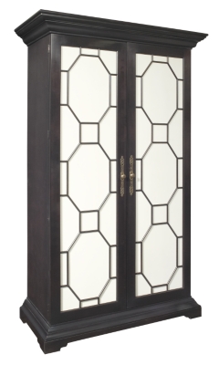 Evan Armoire/Ent Center w/Wood Door Panels